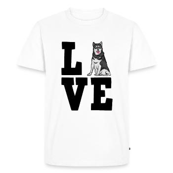 Malamute d’Alaska - T-shirt Premium bio Homme - blanc - Devant - Nico (187cm)
