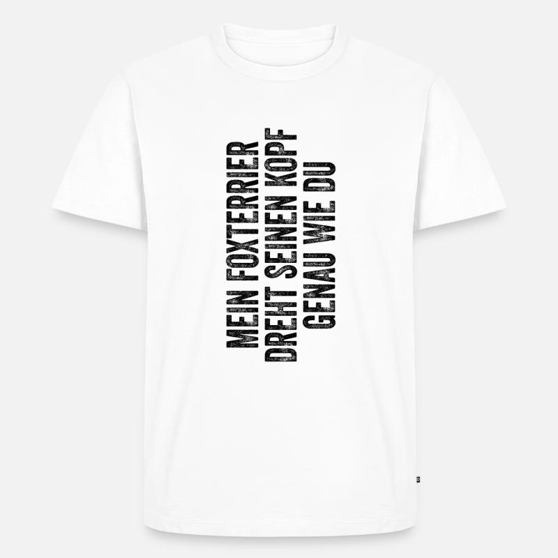 Foxterrier - Männer Premium Bio T-Shirt - Weiß