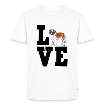 Saint Bernard - Men's Premium Organic T-Shirt - white - Front - Nico (187cm)