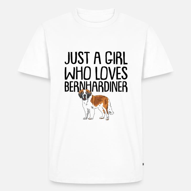 Bernhardiner - Männer Premium Bio T-Shirt - Weiß