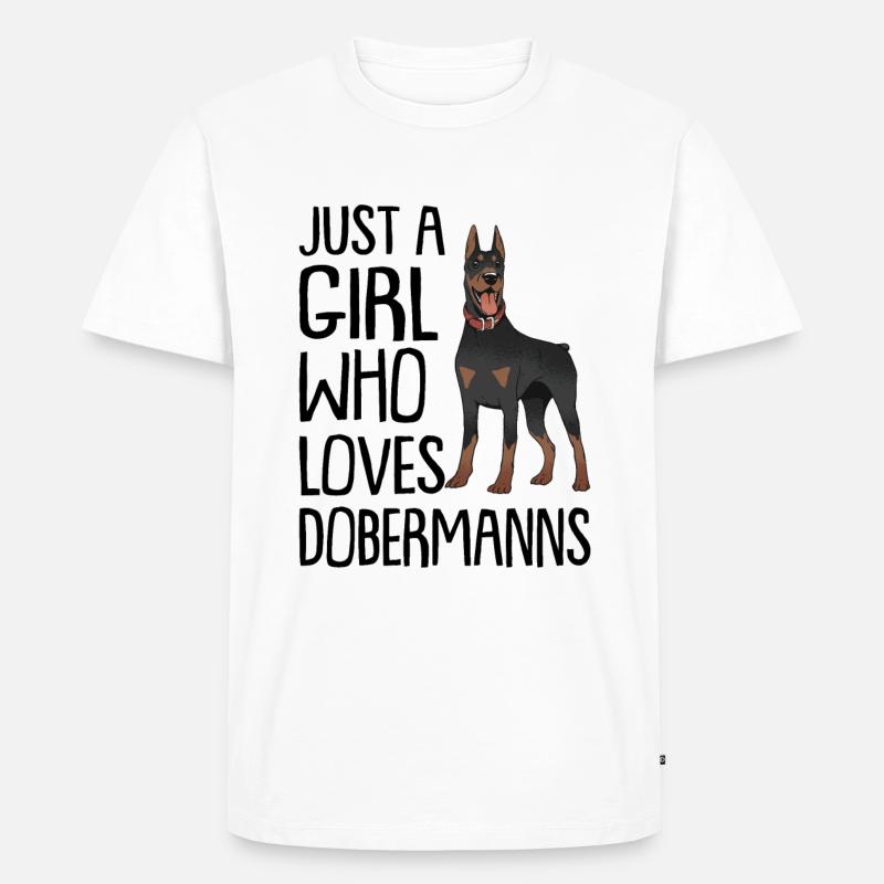 Dobermann - Männer Premium Bio T-Shirt - Weiß
