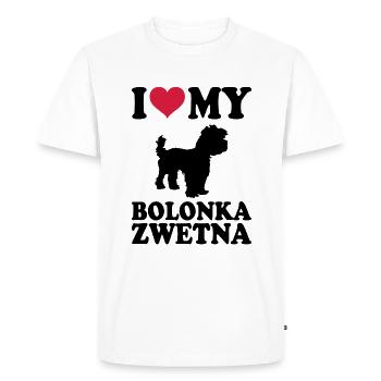 Bolonka Tsvetna - T-shirt Premium bio Homme - blanc - Devant - Nico (187cm)