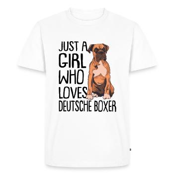 Boxeur allemand - T-shirt Premium bio Homme - blanc - Devant - Nico (187cm)
