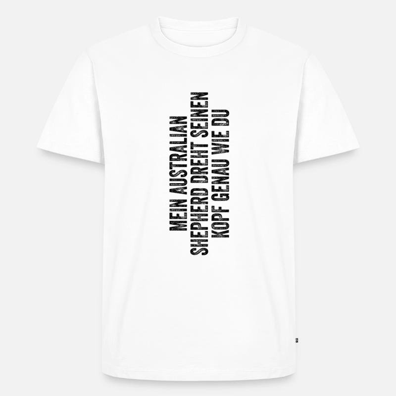 Australian Shepherd - Männer Premium Bio T-Shirt - Weiß