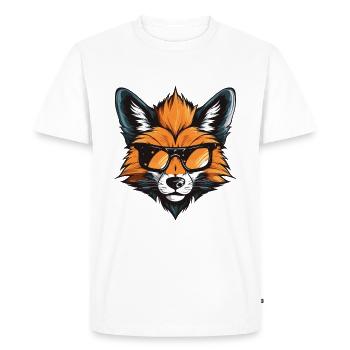 Fox Head Cool - Men's Premium Organic T-Shirt - white - Front - Nico (187cm)
