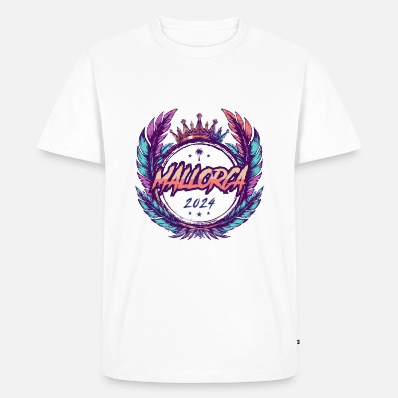 Mallorca 2024 Wappen - Männer Premium Bio T-Shirt - Weiß