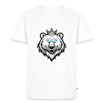 Tête d’ours polaire Couronne d’ours polaire - T-shirt Premium bio Homme - blanc - Devant - Nico (187cm)
