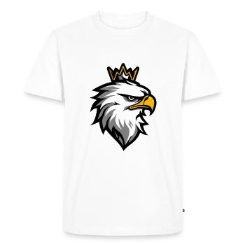 Eagle Head Crown - Men's Premium Organic T-Shirt - white - Front - Nico (187cm)