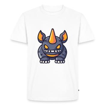 Rhinocéros Halloween Animal - T-shirt Premium bio Homme - blanc - Devant - Nico (187cm)