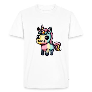 Licorne d’Halloween Animal - T-shirt Premium bio Homme - blanc - Devant - Nico (187cm)