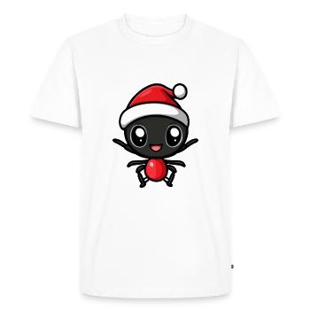 Ant Christmas Cute - Men's Premium Organic T-Shirt - white - Front - Nico (187cm)
