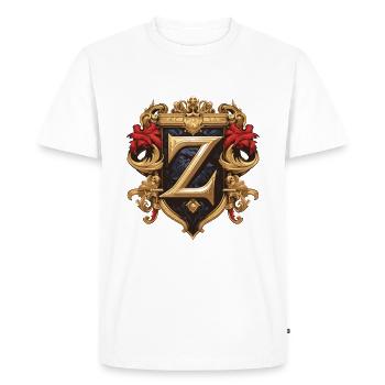 Couronne de logo de lettre Z - T-shirt Premium bio Homme - blanc - Devant - Nico (187cm)