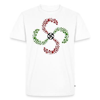 Croix du Pays Basque - T-shirt Premium bio Homme - blanc - Devant - Nico (187cm)