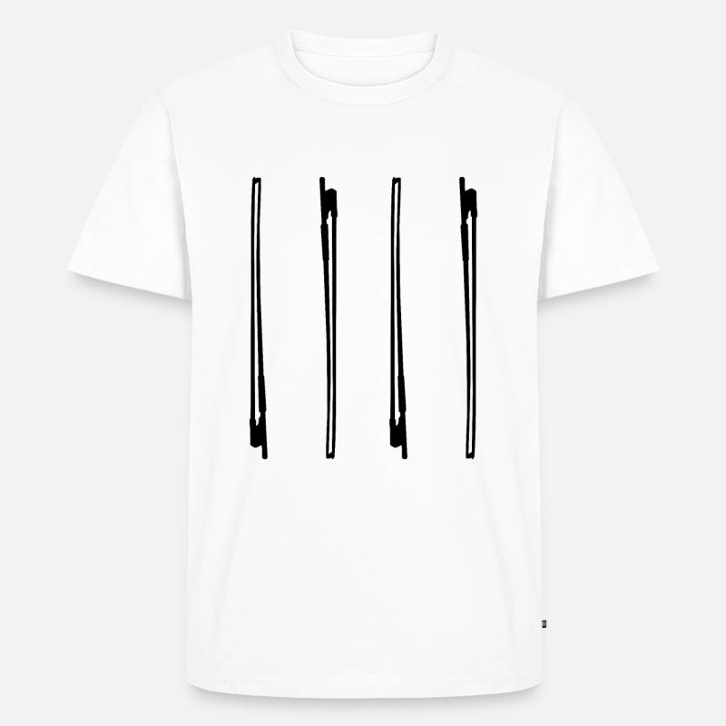Geigenbogen - Männer Premium Bio T-Shirt - Weiß
