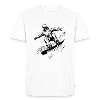 Snowboarders - Men's Premium Organic T-Shirt - white - Front - Nico (187cm)