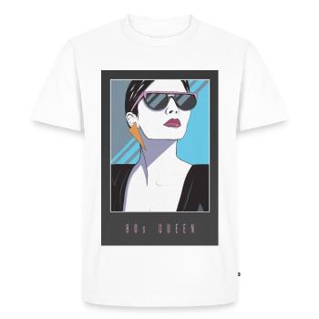80s QUEEN - T-shirt Premium bio Homme - blanc - Devant - Nico (187cm)