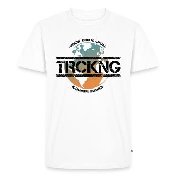 TRCKNG - Trucking International Transports - Men's Premium Organic T-Shirt - white - Front - Nico (187cm)
