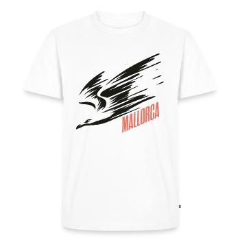 T-shirt de vacances Mallorca Dive Low Flyer Seagull - T-shirt Premium bio Homme - blanc - Devant - Nico (187cm)