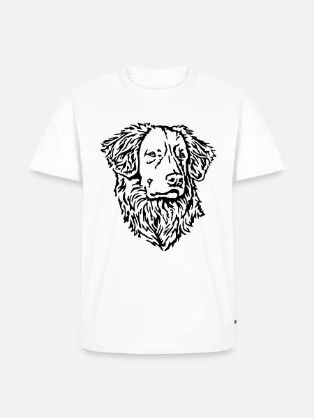 444 Nova Scotia Duck Tolling Retriever - Premium økologisk T-skjorte for menn - hvit