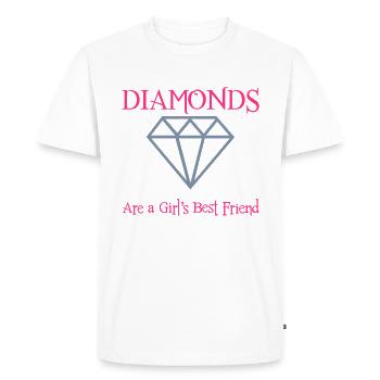 Diamonds! - Men's Premium Organic T-Shirt - white - Front - Nico (187cm)