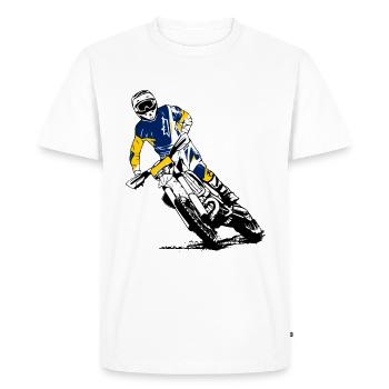 Enduro Offroad - Men's Premium Organic T-Shirt - white - Front - Nico (187cm)