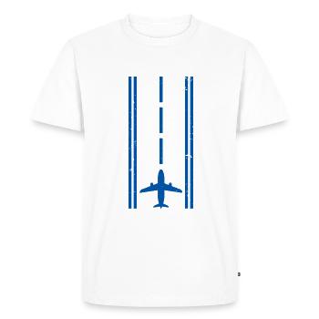 Pilot pilot gift - Men's Premium Organic T-Shirt - white - Front - Nico (187cm)
