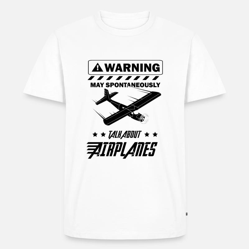 Pilot Piloten Flugzeug Geschenkidee - Männer Premium Bio T-Shirt - Weiß