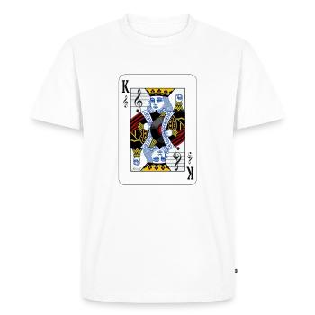 KING OF MUSIC pullover - T-shirt Premium bio Homme - blanc - Devant - Nico (187cm)