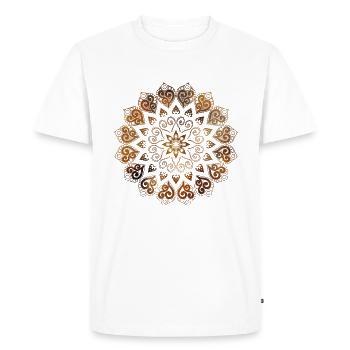 Mandala - Men's Premium Organic T-Shirt - white - Front - Nico (187cm)
