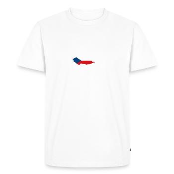 Heartbeat Design Drapeau tchèque - T-shirt Premium bio Homme - blanc - Devant - Nico (187cm)