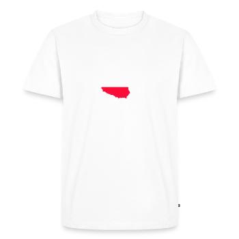 Heartbeat Design Drapeau polonais Pologne - T-shirt Premium bio Homme - blanc - Devant - Nico (187cm)