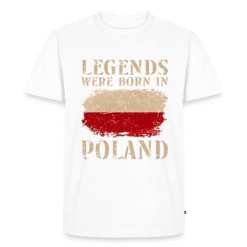 Vintage Design Drapeau Polonais Pologne - T-shirt Premium bio Homme - blanc - Devant - Nico (187cm)