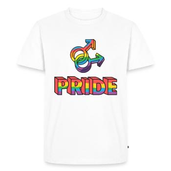 Gay Pride Rainbow - Men's Premium Organic T-Shirt - white - Front - Nico (187cm)