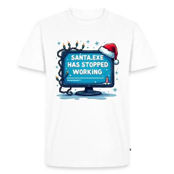 Lustiges Santa.exe Weihnachtsdesign - Männer Premium Bio T-Shirt - Weiß - Vorne - Nico (187cm)