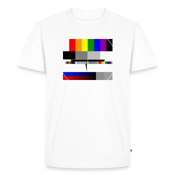 PRIDE Test Image Rainbow - Men's Premium Organic T-Shirt - white - Front - Nico (187cm)