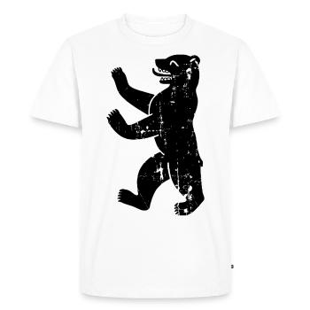 Berlin Bear Berlin Vintage Armoiries - T-shirt Premium bio Homme - blanc - Devant - Nico (187cm)