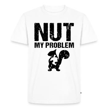 Noix mon problème Écureuil - T-shirt Premium bio Homme - blanc - Devant - Nico (187cm)