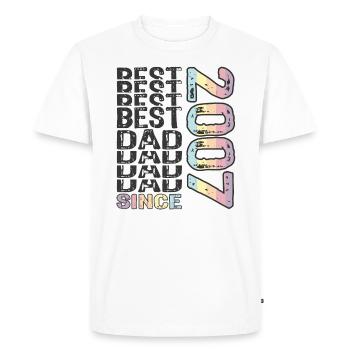 Best dad in the world since 2007 Father's Day - Men's Premium Organic T-Shirt - white - Front - Nico (187cm)