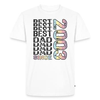 Best dad in the world since 2003 Father's Day - Men's Premium Organic T-Shirt - white - Front - Nico (187cm)