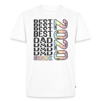Best dad in the world since 2020 Father's Day - Men's Premium Organic T-Shirt - white - Front - Nico (187cm)