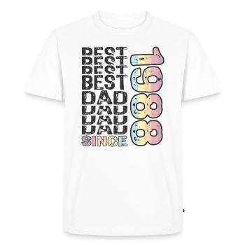 Best dad in the world since 1988 Father's Day - Men's Premium Organic T-Shirt - white - Front - Nico (187cm)