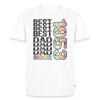 Meilleur papa du monde depuis 1953 Fête des pères - T-shirt Premium bio Homme - blanc - Devant - Nico (187cm)