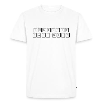 l'ordinateur dit non - T-shirt Premium bio Homme - blanc - Devant - Nico (187cm)