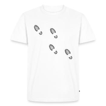 footsteps of shoes - Men's Premium Organic T-Shirt - white - Front - Nico (187cm)