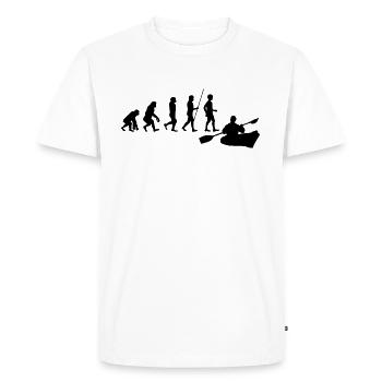 Kayak Canoë Kayak Evolution noir - T-shirt Premium bio Homme - blanc - Devant - Nico (187cm)