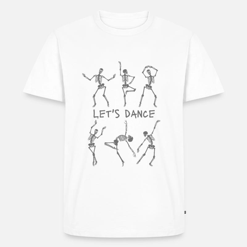 Lets Dance Skelette 2 - Männer Premium Bio T-Shirt - Weiß