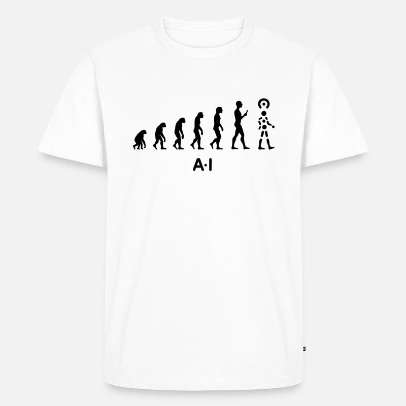 Parcours d’évolution de l’IA - T-shirt Premium bio Homme - blanc
