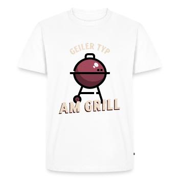gars au grill barbecue grillades saison grillades hommes - T-shirt Premium bio Homme - blanc - Devant - Nico (187cm)