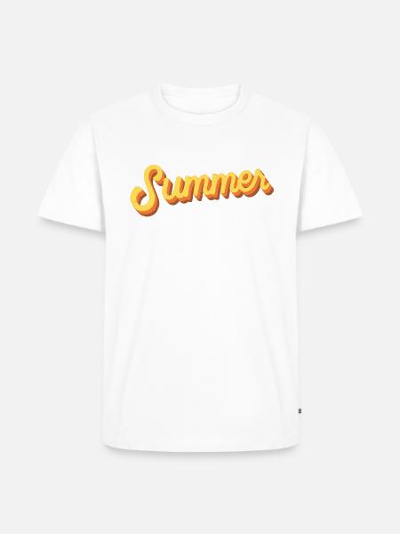 Sommer Sommer - Männer Premium Bio T-Shirt - Weiß
