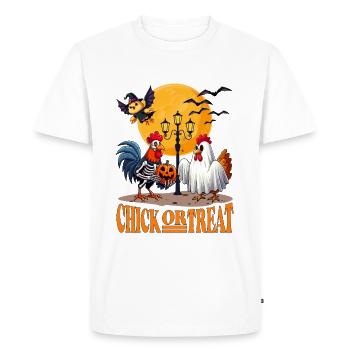 Chicken Halloween Trick or Treat Chicken Maker - Men's Premium Organic T-Shirt - white - Front - Nico (187cm)
